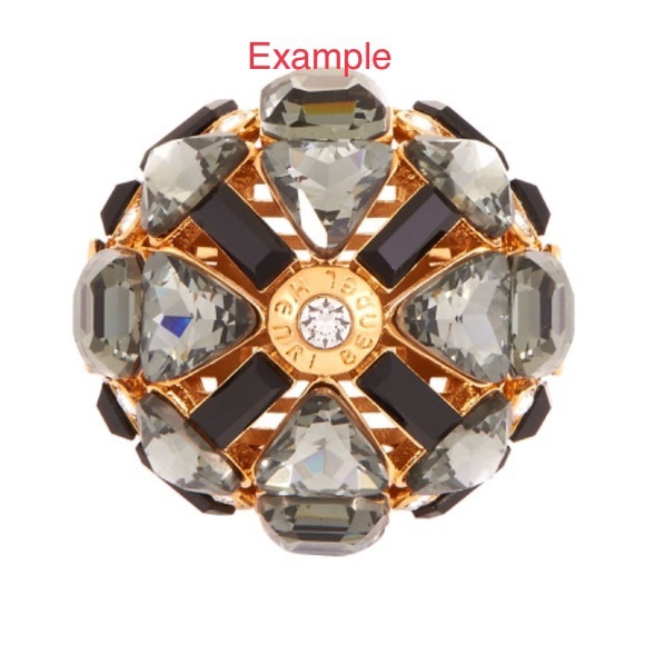 Henri Bendel Windsor Deb Gold Crystal Ring Size 9 - Picture 17 of 17